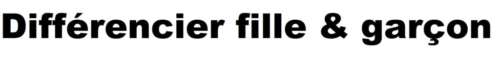 comptine numérique de 1 à 3 et lien vers différencier fille et garçon