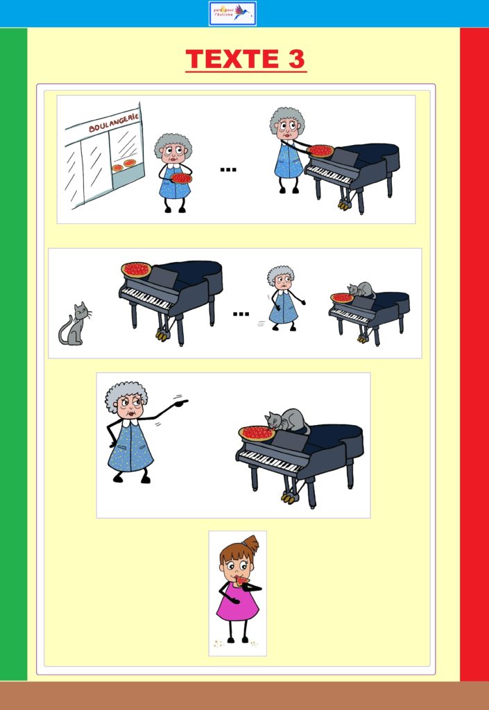 Dessins texte 3 programme lecture autisme dessins