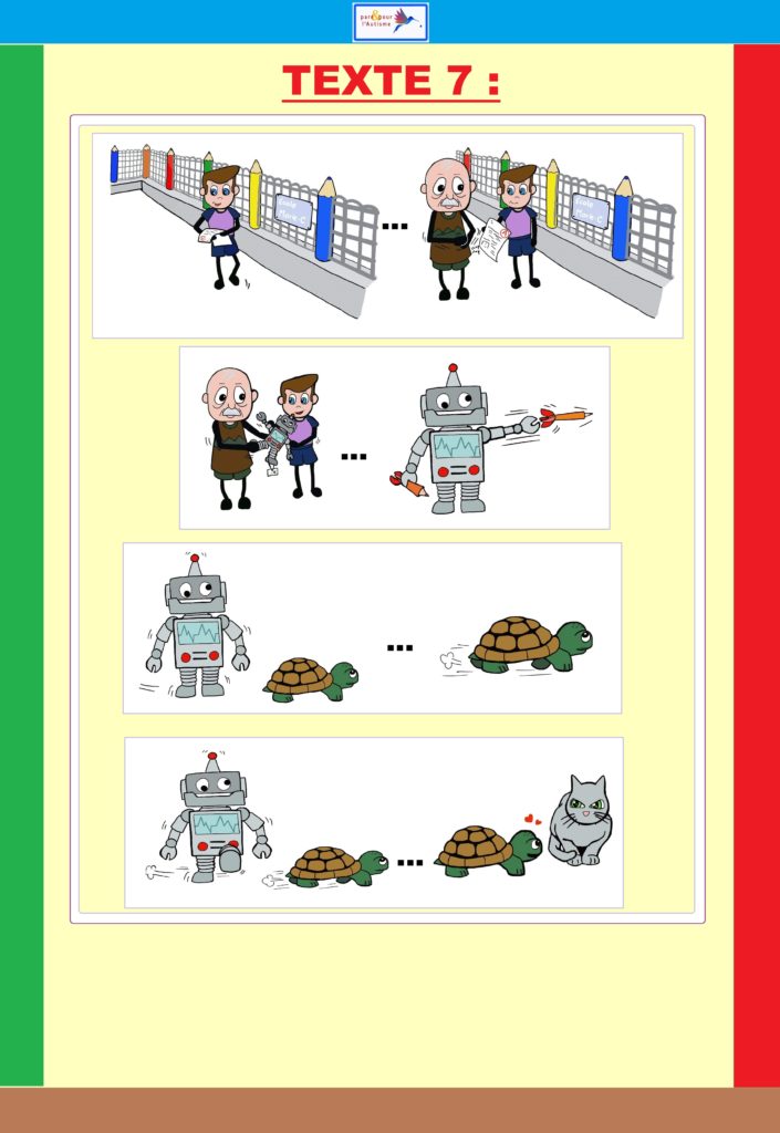Dessins texte 7 Programme lecture autisme dessins du texte 7