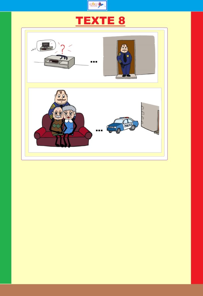 programme lecture autisme : texte 8 dessins suite