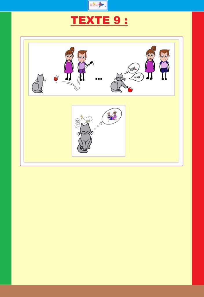 Suite des dessins explicatifs de l'histoire du texte 9