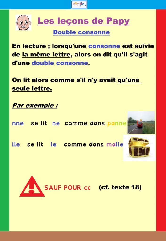 Programme lecture autisme leçon 2 du texte 6