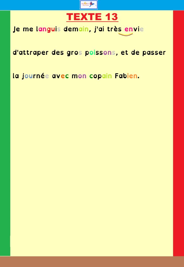 Texte 13b programme lecture autisme : texte 13 suite