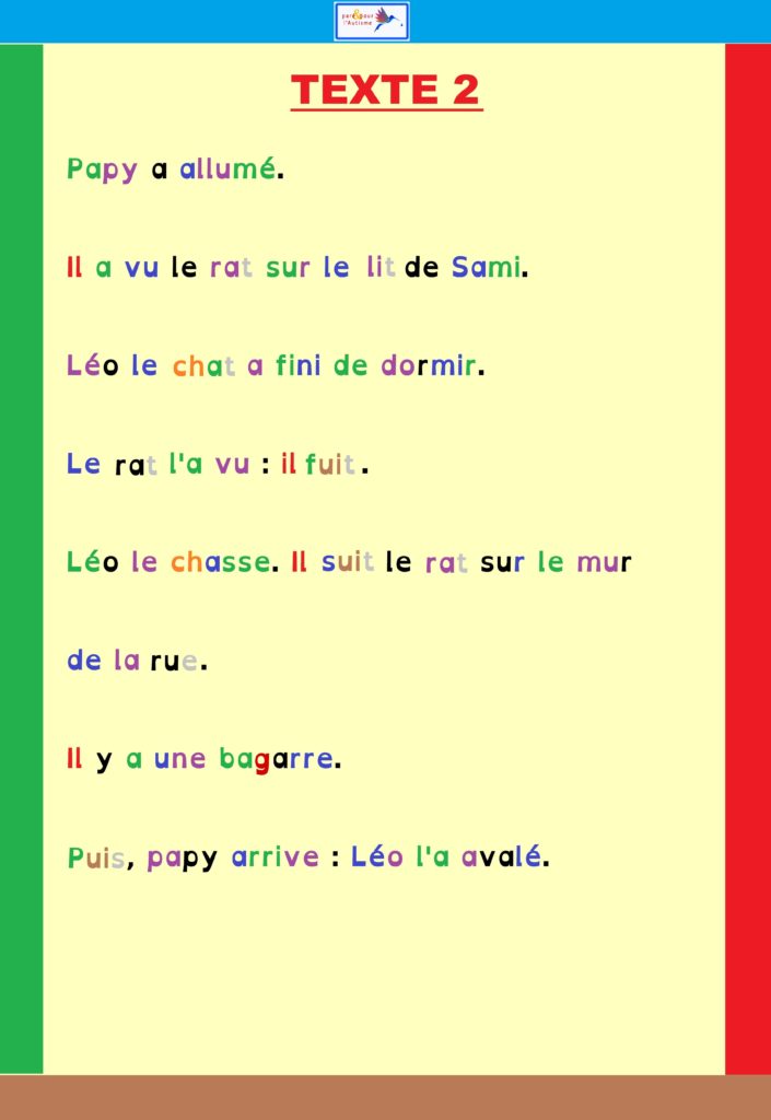 Texte 2 programme lecture et communication Paré pour l'Autisme ® texte 2
