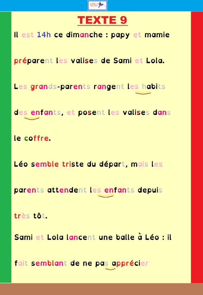 Texte 9 Programme Lecture Autisme PPA