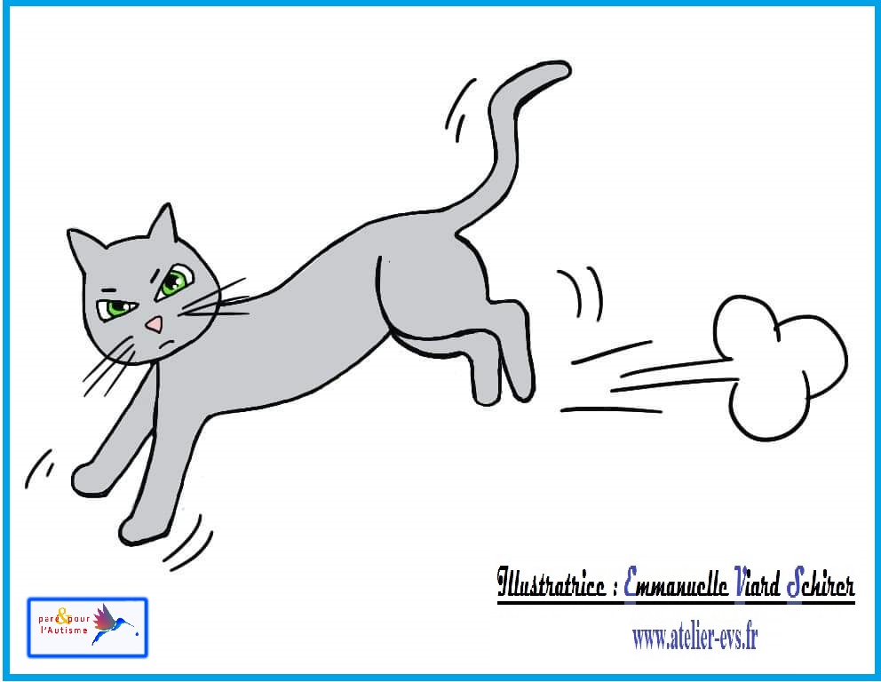 Dessin 11 le chat part
