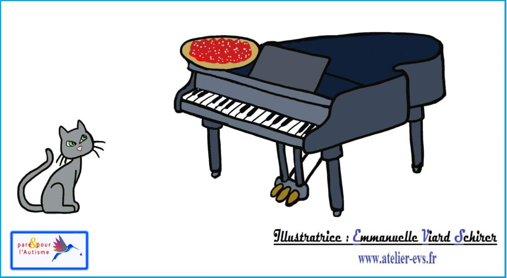 Dessin 3 le chat regarde la tarte