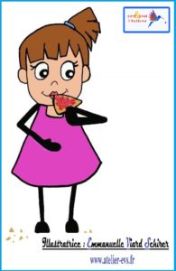 Dessin 6 Lola mange la tarte