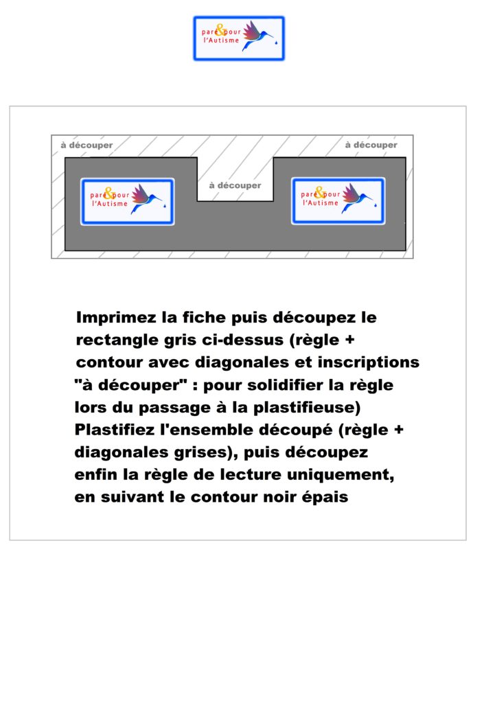 Règle de lecture programme lecture autisme outil règle de lecture