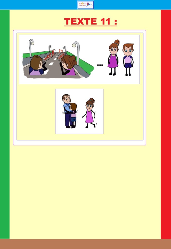 Dessins b texte 11 programme lecture autisme : suite des dessins du texte 11