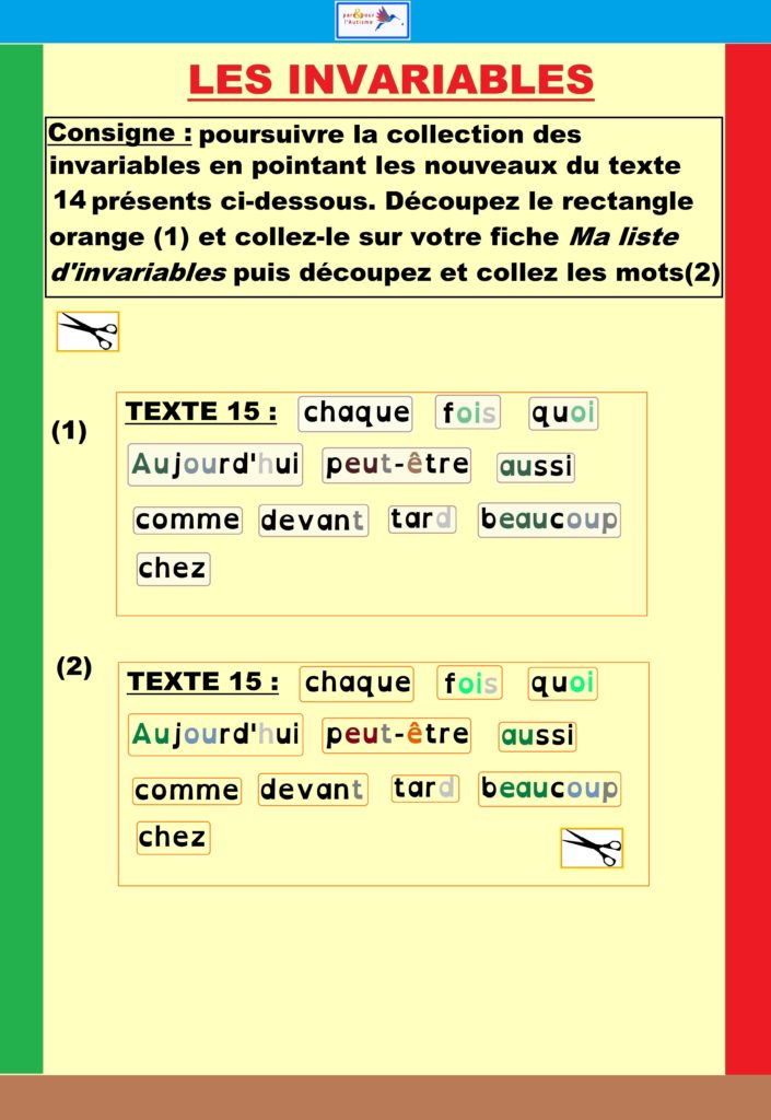 Les invariables