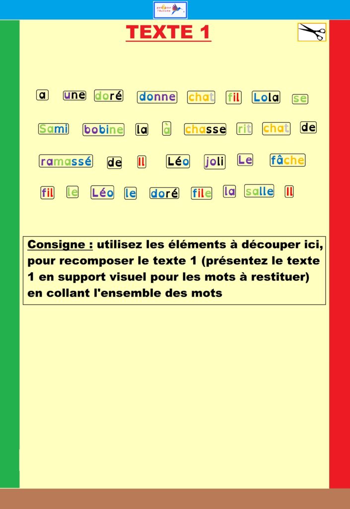 Exercice 3 support du texte 1 à coller