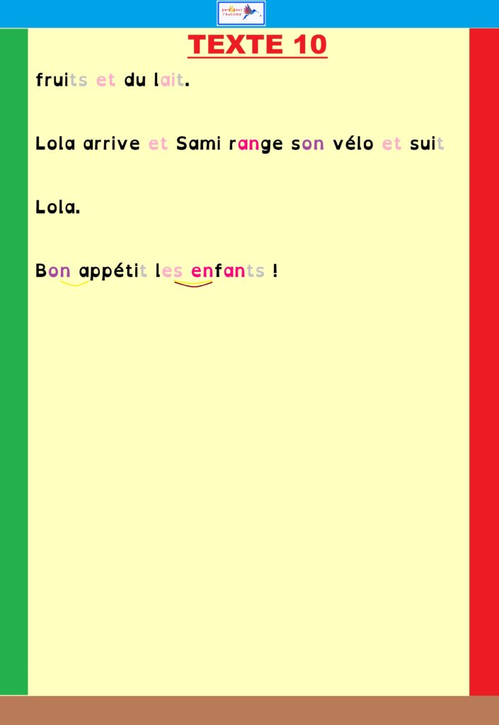 Programme Lecture Autisme PPA texte 10 suite