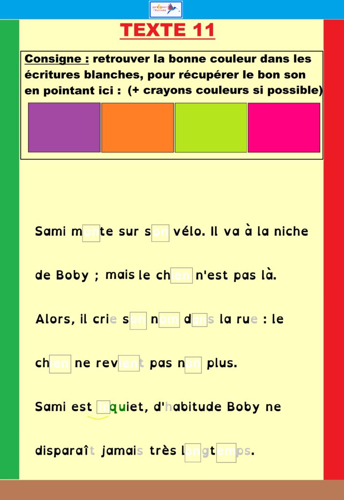 Exercice 2 Exercice code couleur