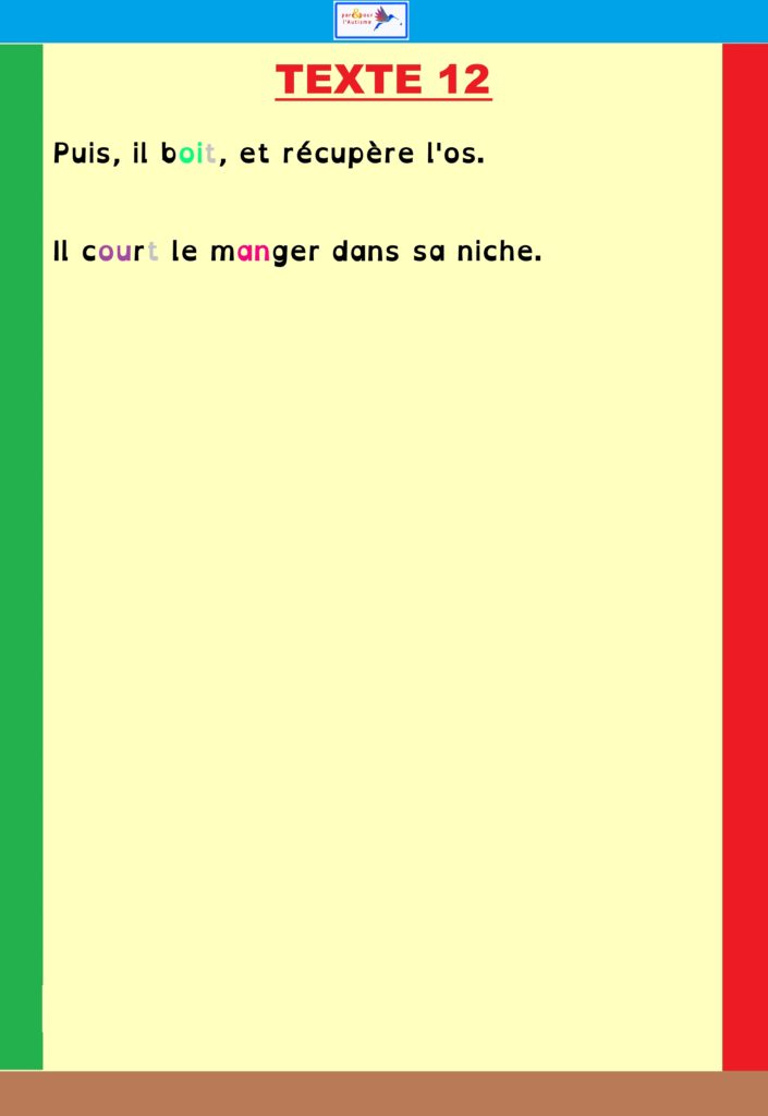 Texte 12b programme lecture autisme : texte 12 suite
