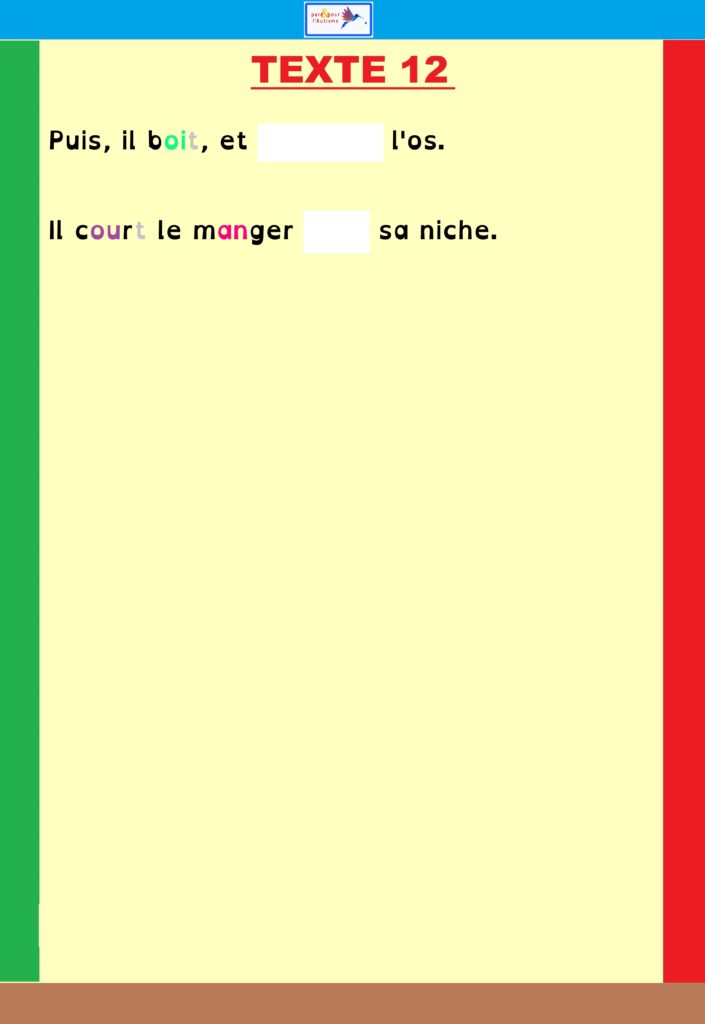 Exercice 1c Suite du support de l'exercice dictée de mots