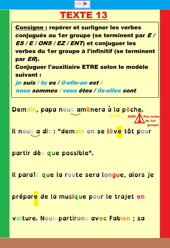 Correction de l'exercice conjugaison
