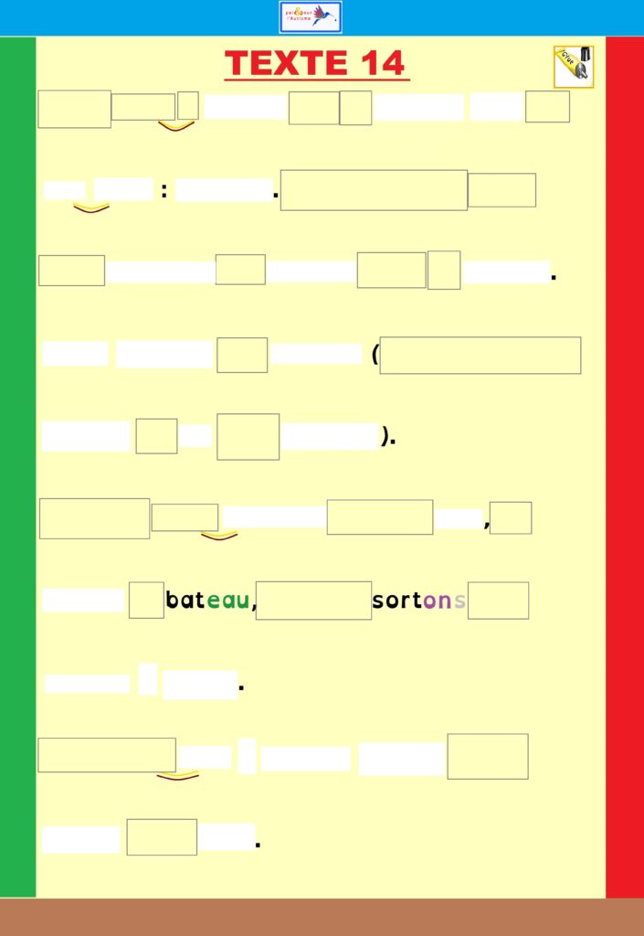 Support de l'exercice recomposer le texte