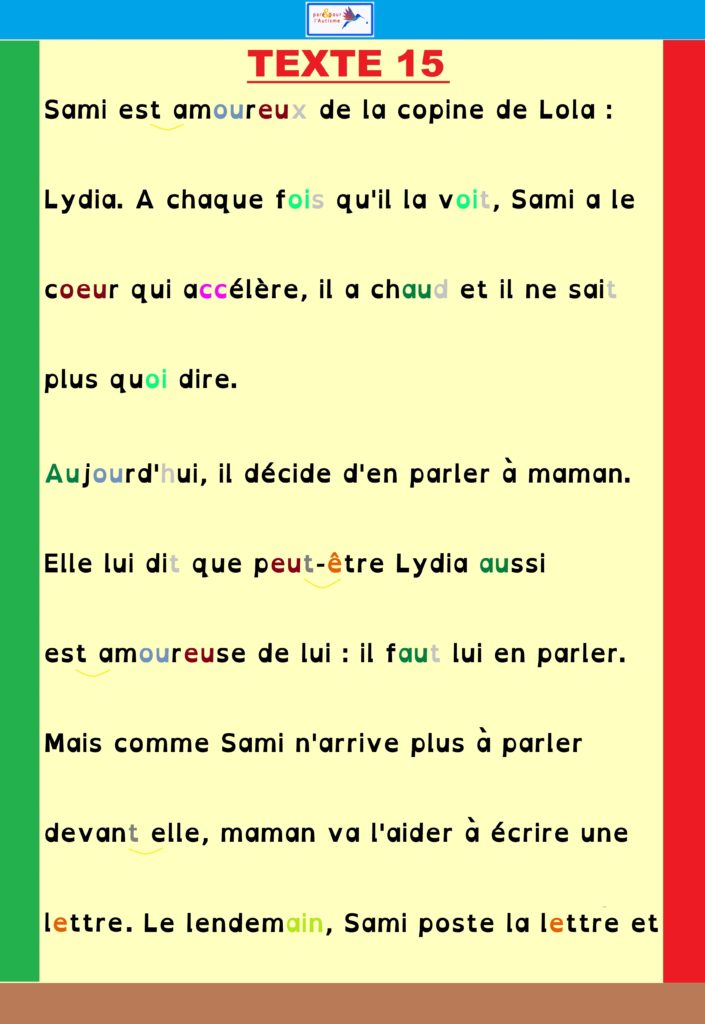 programme lecture autisme : texte 15