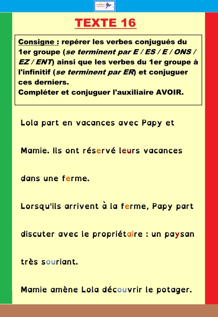 Exercice conjugaison
