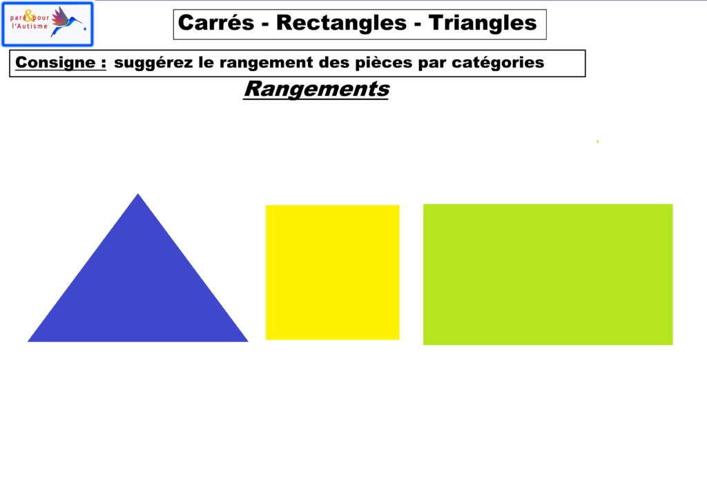 rangements triangles carrés rectangles