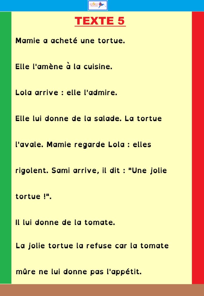 Exercice 11 texte 5 sans code couleur