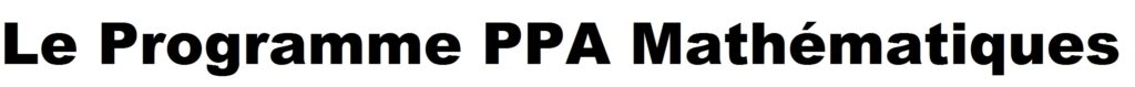Visuel lien Programme PPA Math lien vers le programme PPA Mathématiques