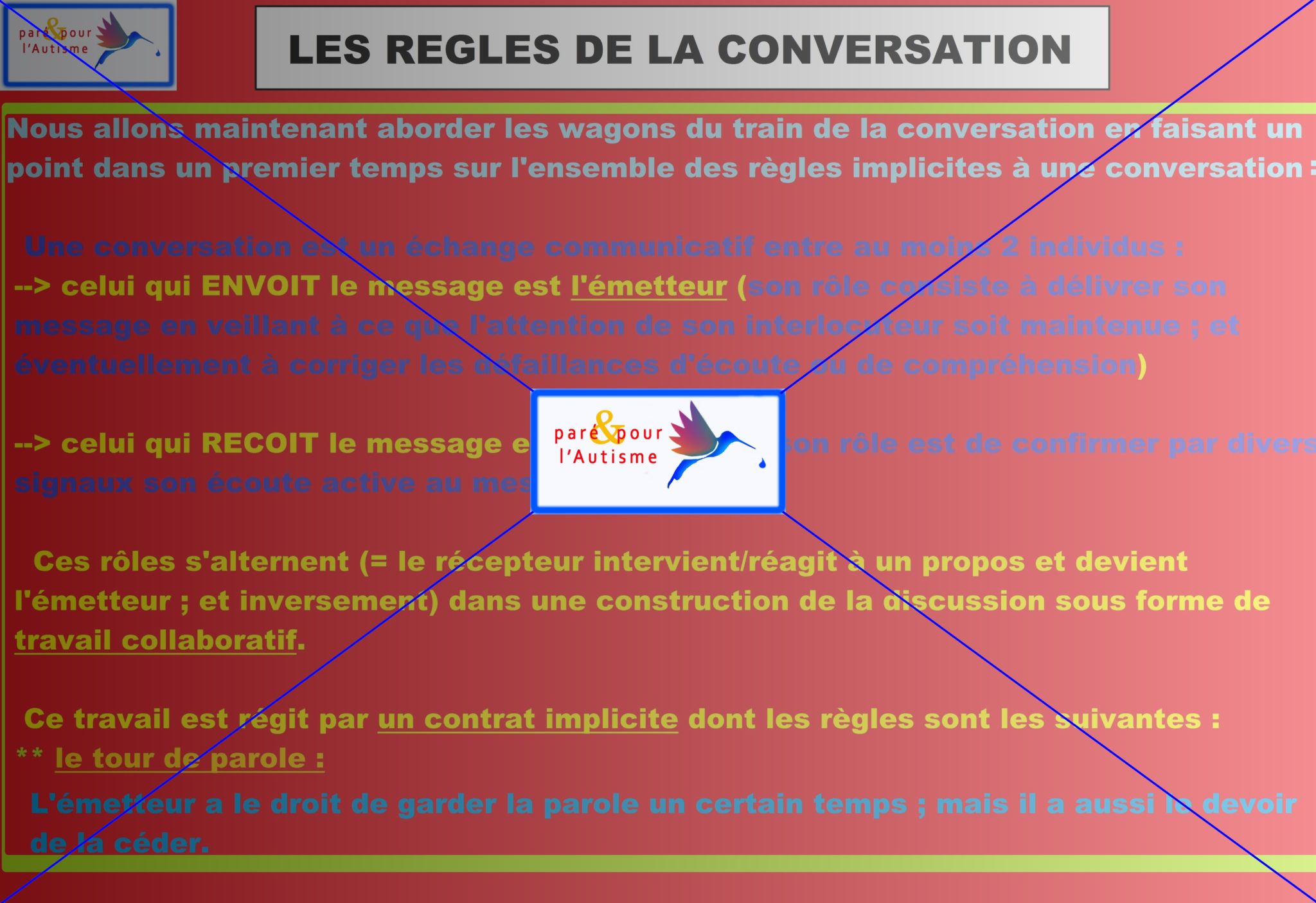 Améliorer la conversation | Paré pour l'Autisme ® | Les règles