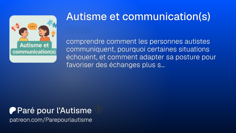 Illustration de présentation d'une rubrique consacrée à la communication dans l'autisme, abordant les particularités de communication, les difficultés d'interaction et les stratégies permettant d'adapter les échanges avec les personnes autistes